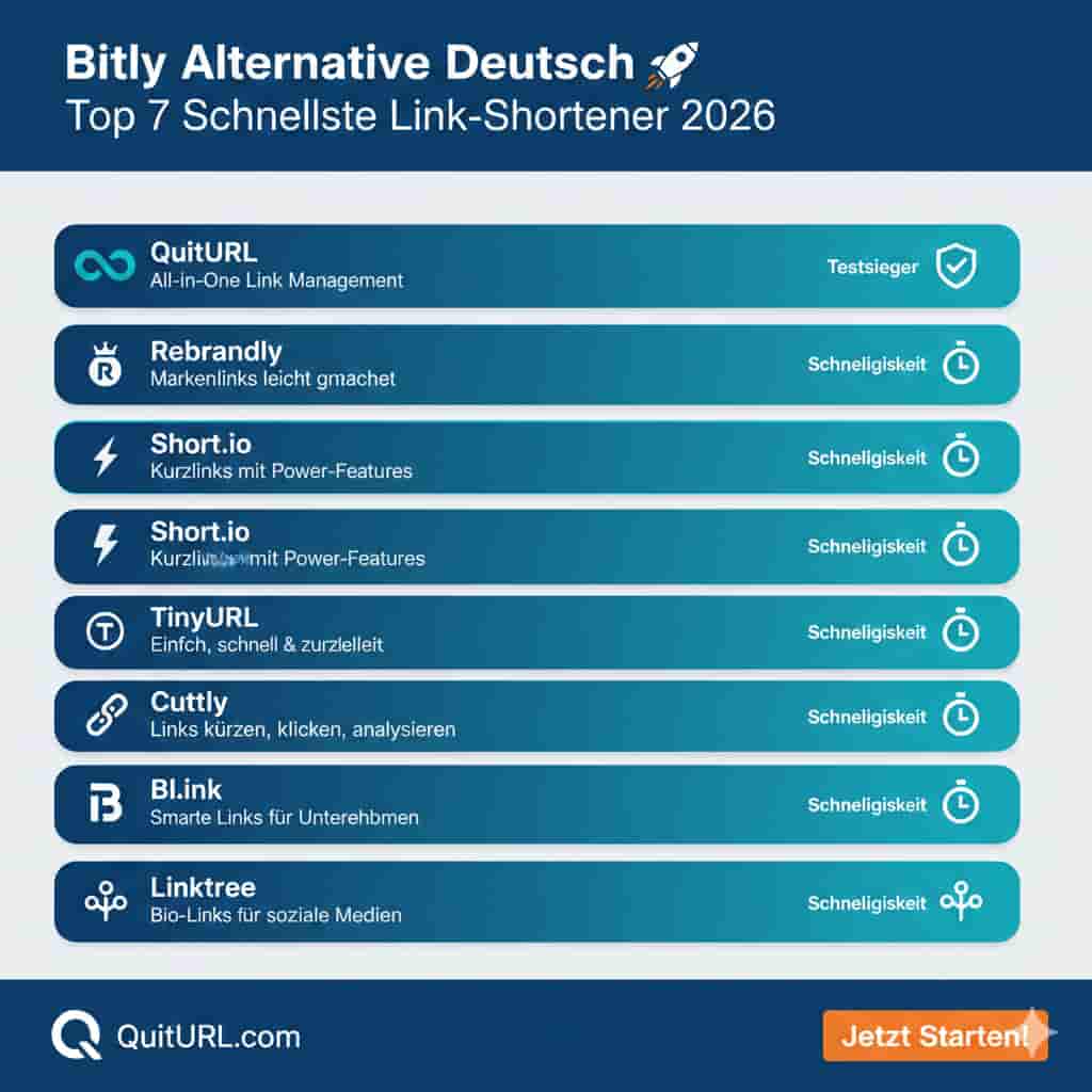 Bitly Alternative Deutsch Top 7 Schnellste Link-Shortener 2026